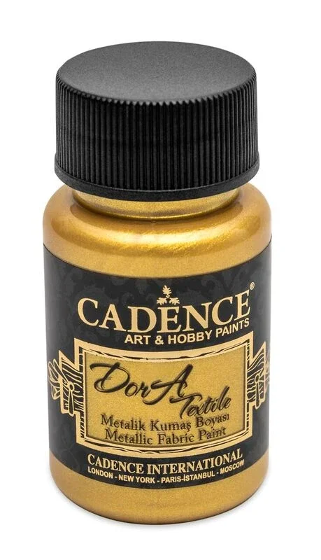 Barva na textil Cadence DORA, 50 ml - sytá zlatá ( rich gold ) Top Prodej