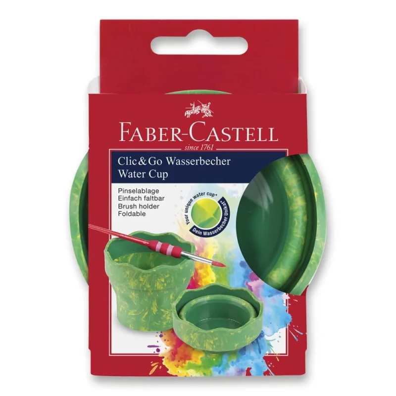 Horká Nabídka Kelímek na vodu Faber-Castell Click & Go Dinosaurus - mramorově zelený
