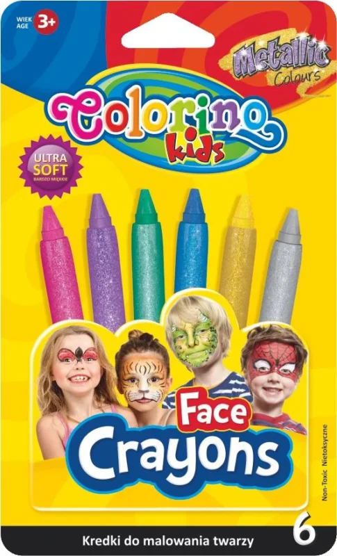 Obličejové barvy Colorino - 6 barev - metalické Hit Sezóny