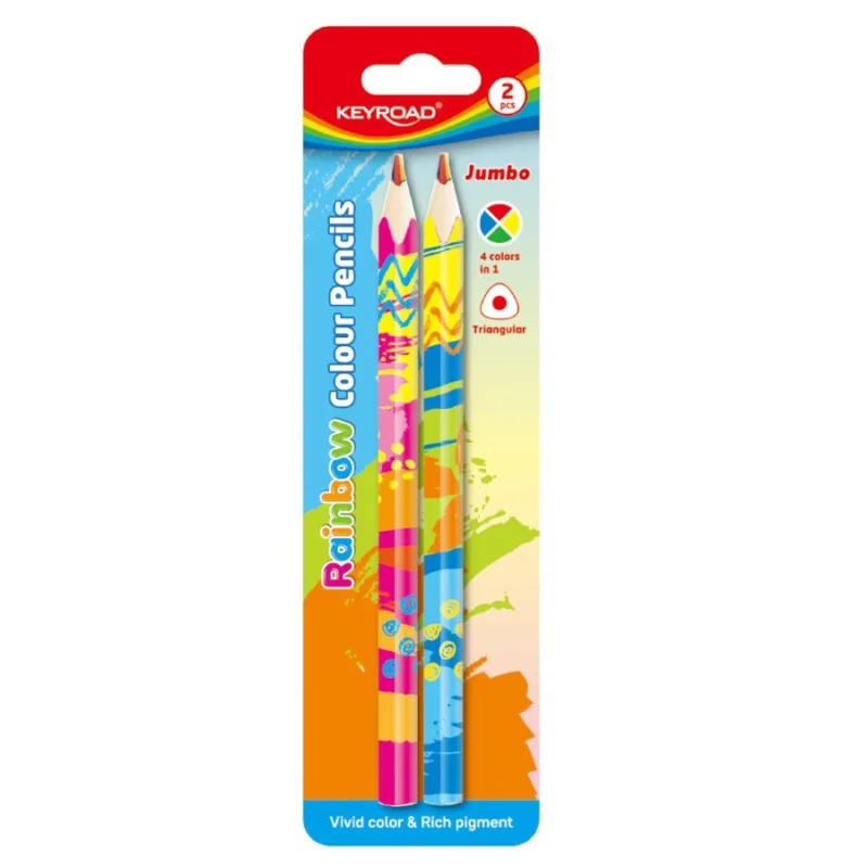 Přímo Od Výrobce Pastelky KEYROAD Magic, Jumbo trojhranné, blistr 2 ks