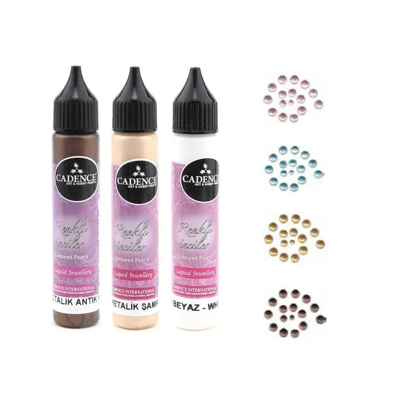 Cenová Bomba Tekuté perly Cadence, metalické - 25 ml - stříbrná