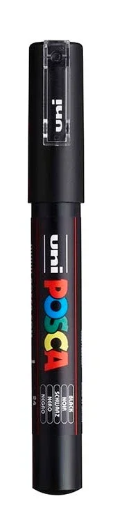 Akrylový popisovač POSCA, PC-1M, 0,7-1 mm, černý Vysoce Kvalitní
