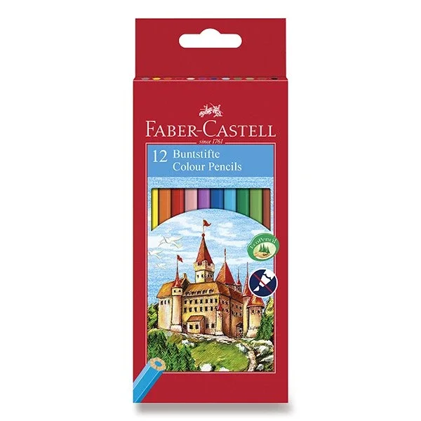 Jen Po Omezenou Doba Pastelky Faber-Castell šestihranné, pap.krabička 12 barev