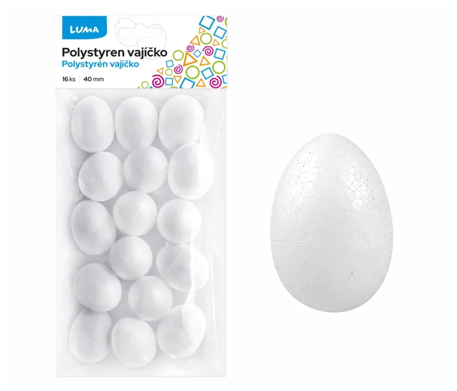 Cenově Výhodný Vajíčka polystyrenová - 4 cm - 16 ks