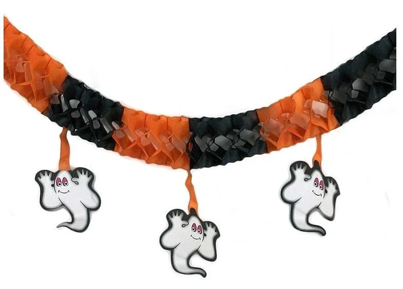 Girlanda papírová Halloween duch, 3 m Koupit Online