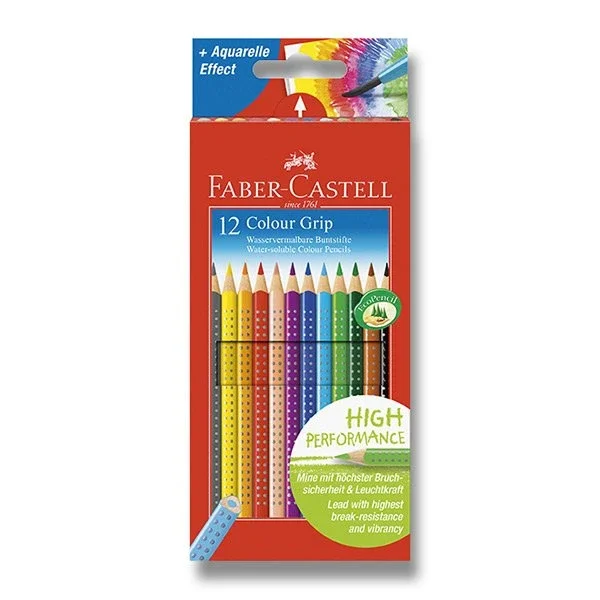 Pastelky Faber-Castell - Grip 2001, 12 barev Sezónní Sleva