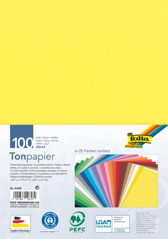 Folia Barevné papíry A4 130 g -25 barev, 100 kusů Odeslání Ihned