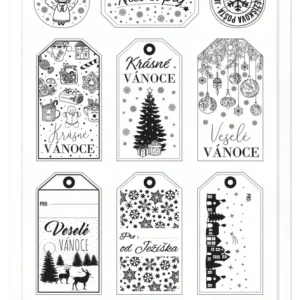 Razítka AladineSTAMP WITH LOVE, 9 ks - Vánoční visačky Dokud Zásoby Vydrží