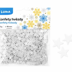Akce Konfety HVĚZDY bílé 20g LUMA