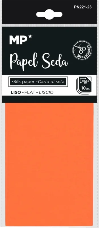 Autentický Papír hedvábný 50 × 66 cm - 10 ks oranžový