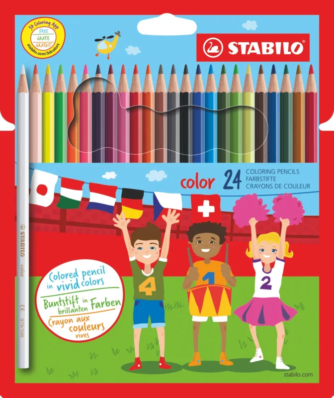 STABILO color Pastelky šestihranné - sada 24 barev Akce