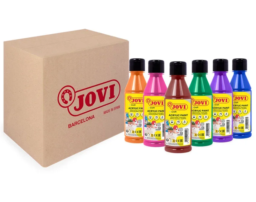 Sada akrylových barev JOVI DECOR AKRYL 6 x 250 ml, mix barev Vysoce Kvalitní