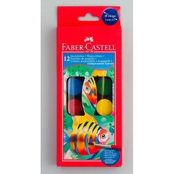 Top Prodej Vodové barvy Faber-Castell 24 mm - 12 barev
