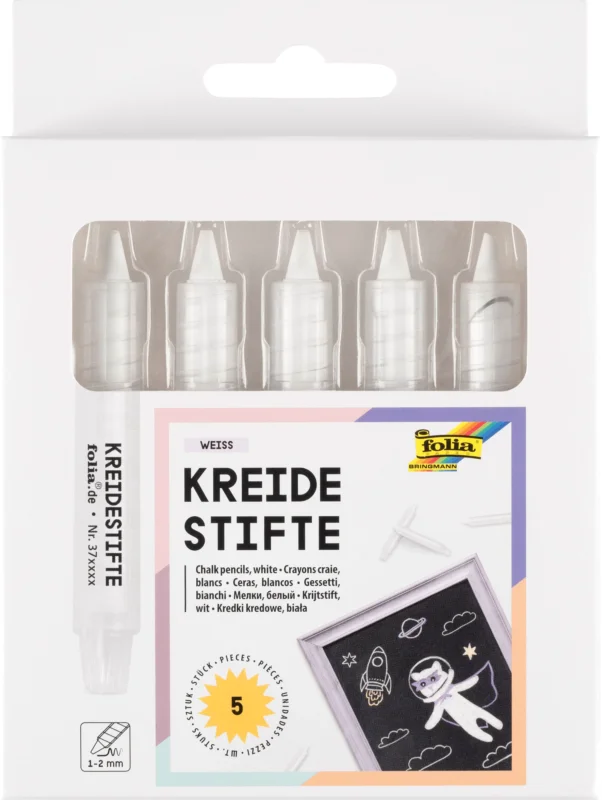 Křídy v tužce - sada - 5 ks - barva BÍLÁ Bezpečná Platba