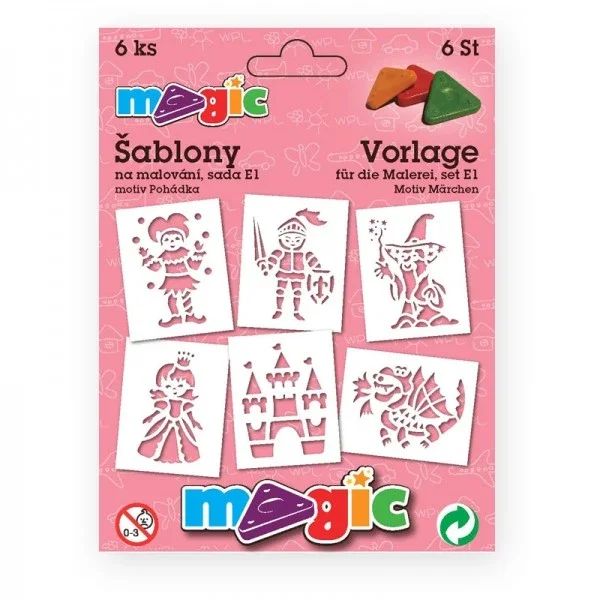 Papírové šablony - Pohádka - 6 ks Novinka
