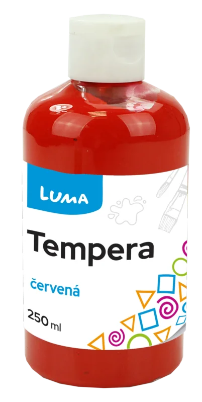 Temperová barva LUMA, 250 ml - červená Časově Omezené