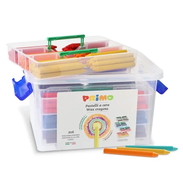 Horká Nabídka Voskové pastelky PRIMO, Ø 8,8 mm, délka 85 mm, 216 ks, PP box