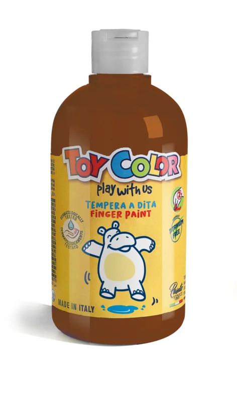 Autentický Prstová barva Toy Color - 500 ml - hnědá
