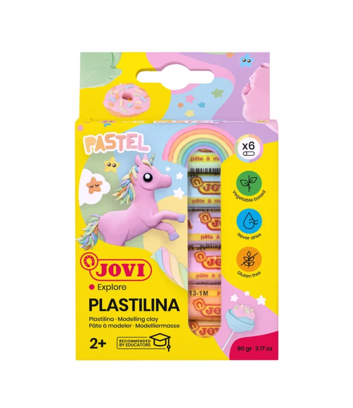 Plastelína JOVI - PASTEL, 6 × 15 g Aktuální