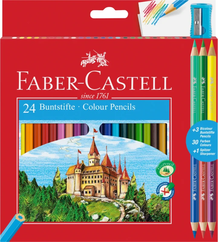Pastelky Faber-Castell šestihranné, 24 barev + 3 ks Poslední Šance