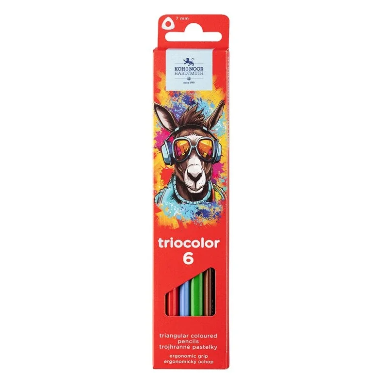 Pastelky Koh-i-noor trojhranné Osel - 6 ks Horká Nabídka