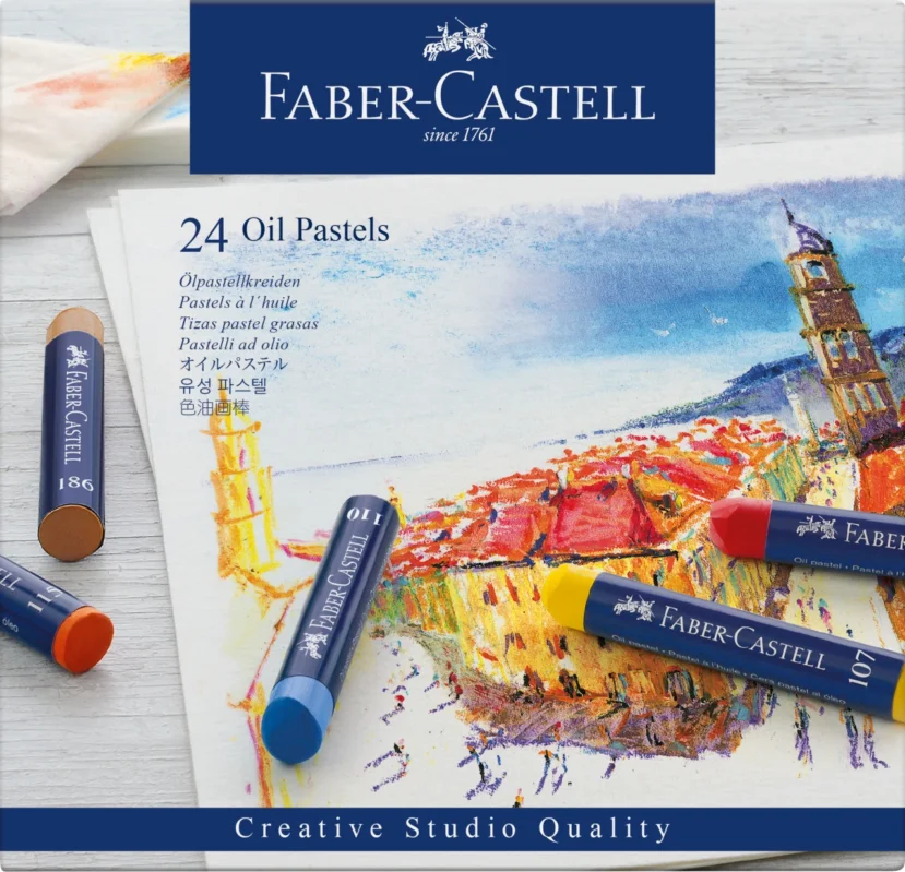 Olejové pastely Faber-Castell Goldfaber, 24 ks Sezónní Sleva