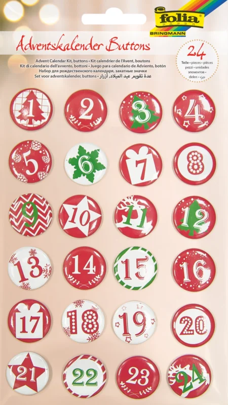 Knoflíky na adventní kalendáře Nová Kolekce