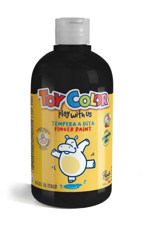 Prstová barva Toy Color - 500 ml - černá Nová Kolekce