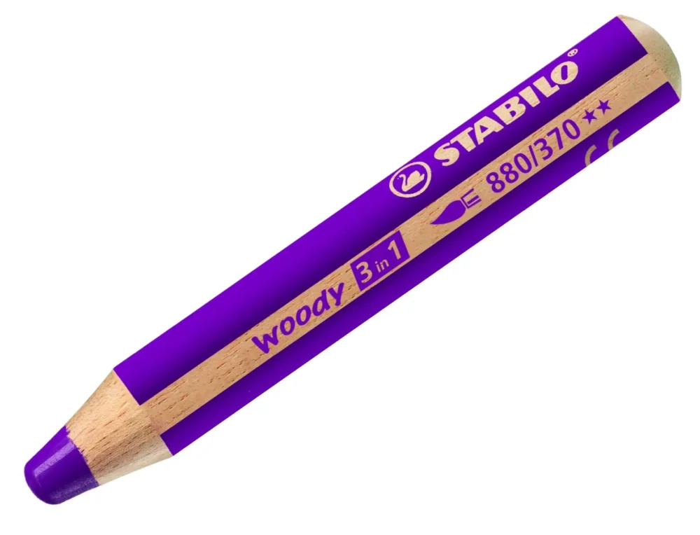 STABILO woody 3 in 1 Multifunkční pastelka - lila Ověřený