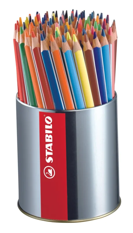 STABILO Trio thick silné trojhranné pastelky - 92 ks v plechové dóze Top Prodej