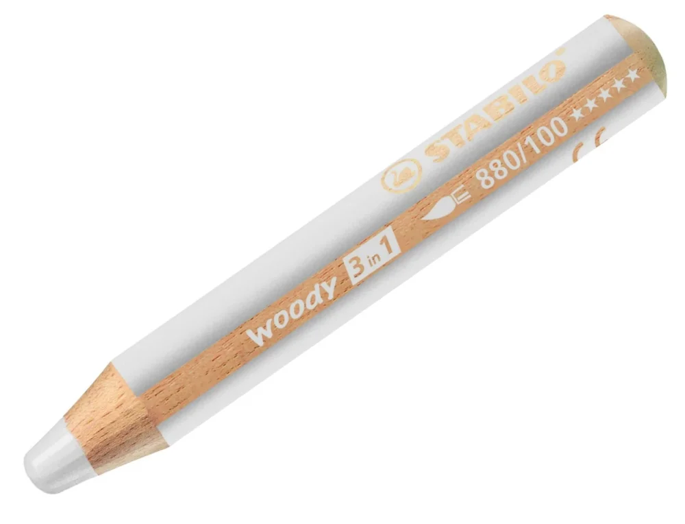 STABILO woody 3 in 1 Multifunkční pastelka - bílá Tovární Cena