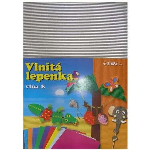 Víkendová Akce Vlnitý papír 260g - 34,5 × 24,5 cm - 10 listů - stříbrná