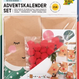 Adventní kalendář - set - papírové sáčky - 216 ks "RED NOSE" Finální Výprodej
