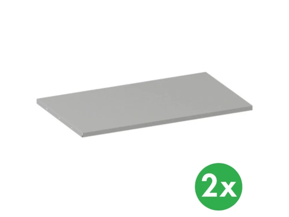 Přídavná police ke kovovým skříním, 950 x 600 mm, šedá, 2 ks Jen Po Omezenou Doba