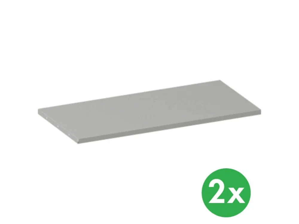 Police ke kovovým skříním, 950 x 500 mm, 65 kg, šedá, 2 ks Objednat Nyní