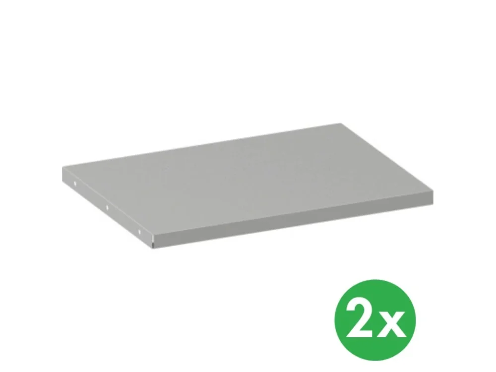 Přídavná police ke kovovým skříním, 508 x 400 mm, šedá, 2 ks Víkendová Akce
