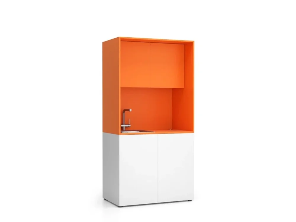 Koupit Online Kuchyňka NIKA se dřezem a baterií 1000 x 600 x 2000 mm, oranžová, levé