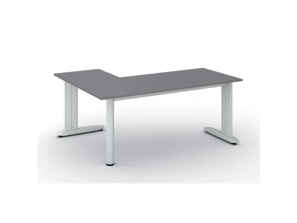 Rohový kancelářský stůl PRIMO FLEXIBLE, 180x140 cm, grafit Nová Kolekce