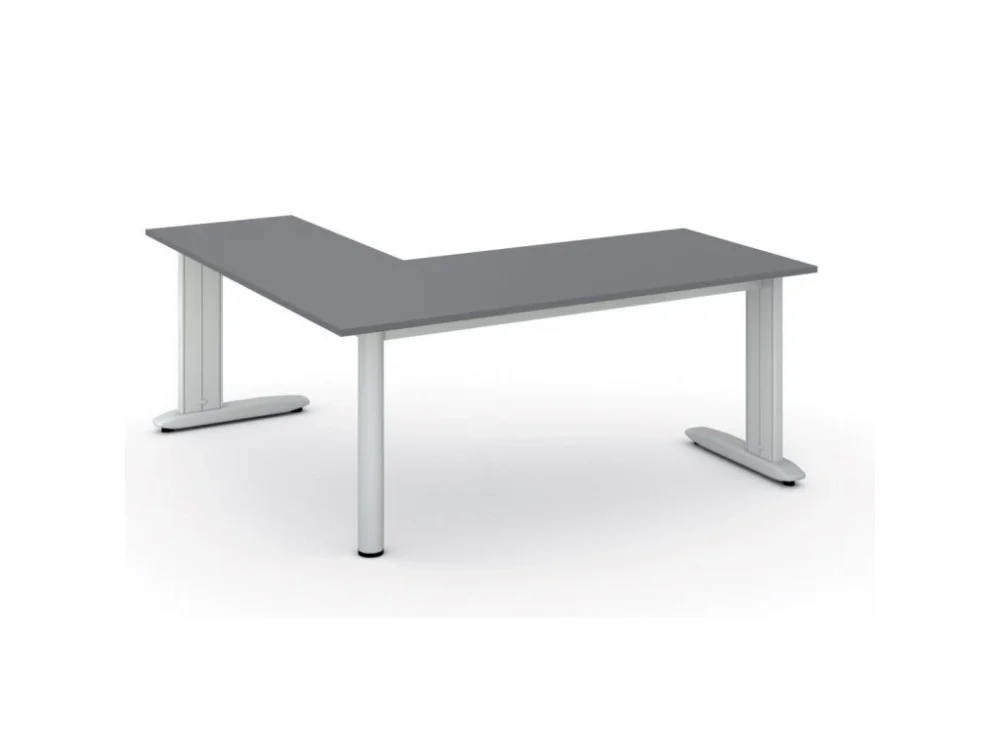 Rohový kancelářský stůl PRIMO FLEXIBLE, 180x180 cm, grafit Horká Nabídka