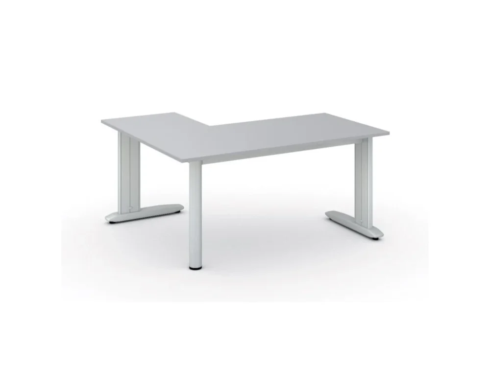 Nejlepší Volba Rohový kancelářský stůl PRIMO FLEXIBLE, 160x140 cm, šedá