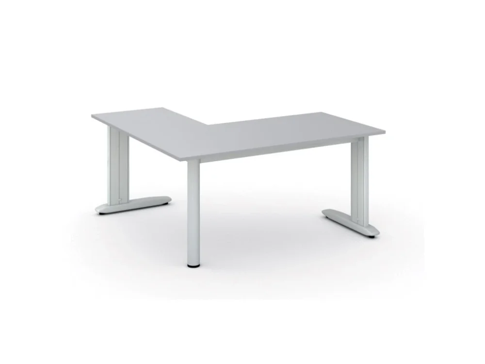 Novinka Rohový kancelářský stůl PRIMO FLEXIBLE, 160x160 cm, šedá