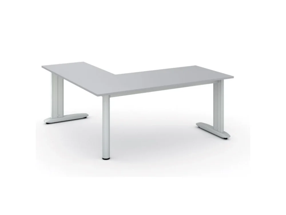 Rohový kancelářský stůl PRIMO FLEXIBLE, 180x180 cm, šedá Expresní Doručení