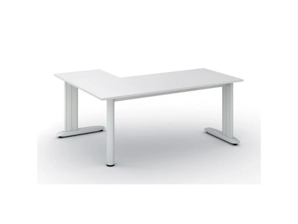 Rohový kancelářský stůl PRIMO FLEXIBLE, 180x140 cm, bílá Nízká Cena