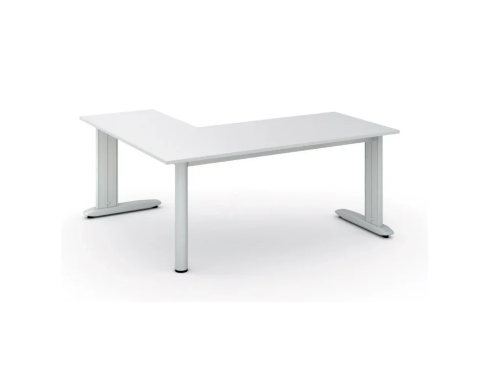 Víkendová Akce Rohový kancelářský stůl PRIMO FLEXIBLE, 180x160 cm, bílá