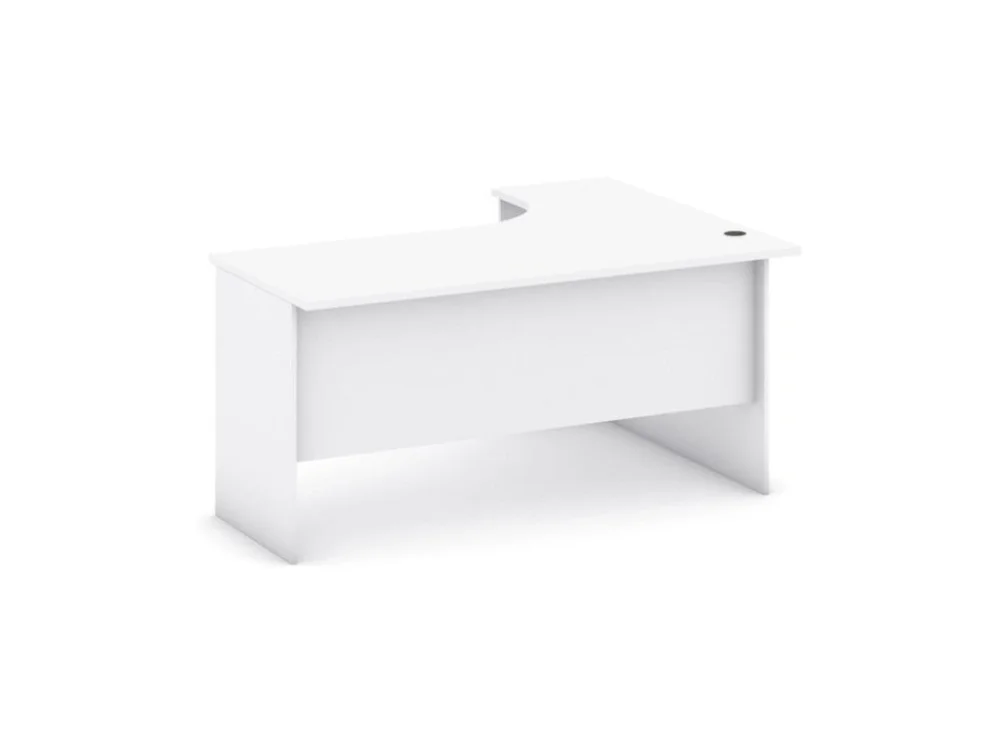 Top Prodej Rohový kancelářský psací stůl MIRELLI, 140x120 cm, levý, bílá