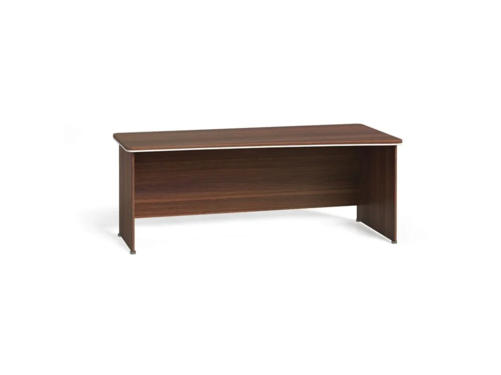 Sleva Rohový kancelářský psací stůl ARRISTO LUX, 200x90 cm, pravý, ořech
