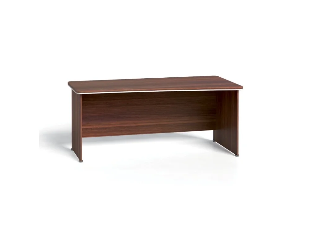 Novinka Rohový kancelářský psací stůl ARRISTO LUX, 180x90 cm, pravý, ořech