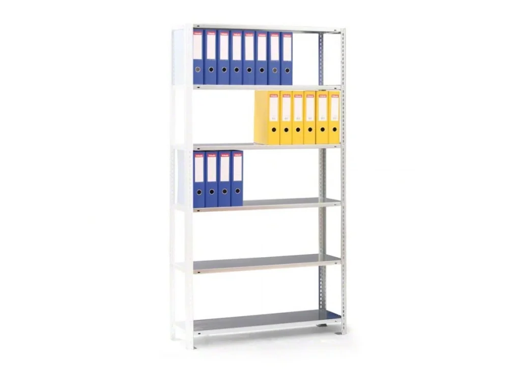 Kup Teď Regál na šanony COMPACT, 2200 x 750 x 300 mm, šedý, přídavný