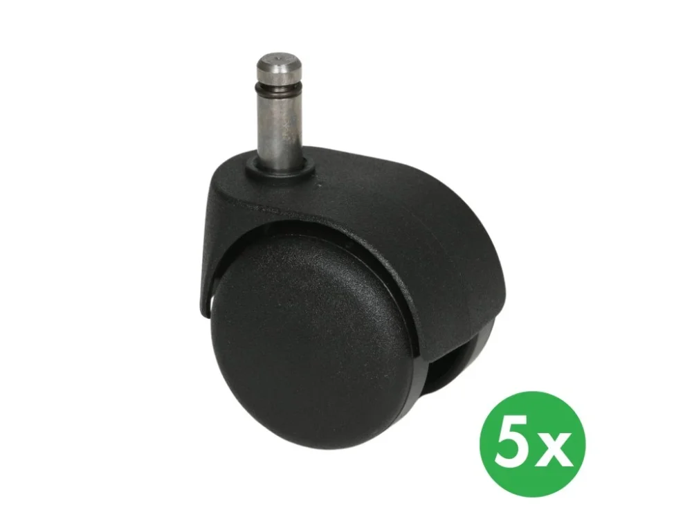 Nejlepší Cena Kolečka pro kancelářské židle, 50 mm, pro měkké podlahy, 5 ks