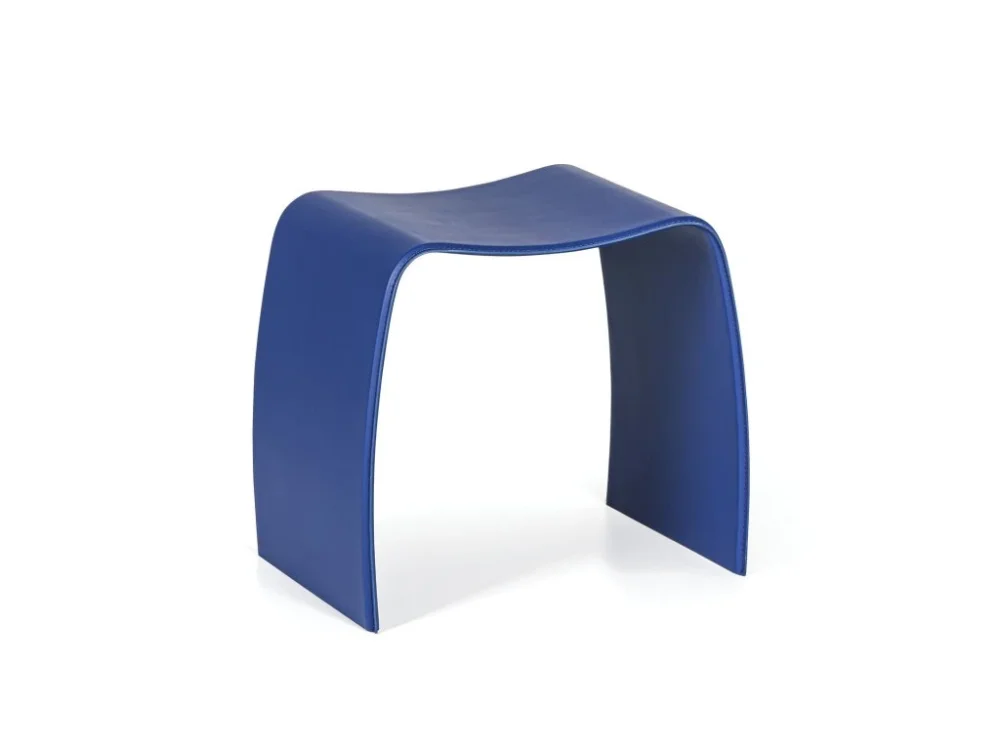Dřevěná stolička BENTWOOD II, eko kůže, modrá Akce